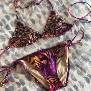 Victoria’s Secret beaded EUC two piece bikini